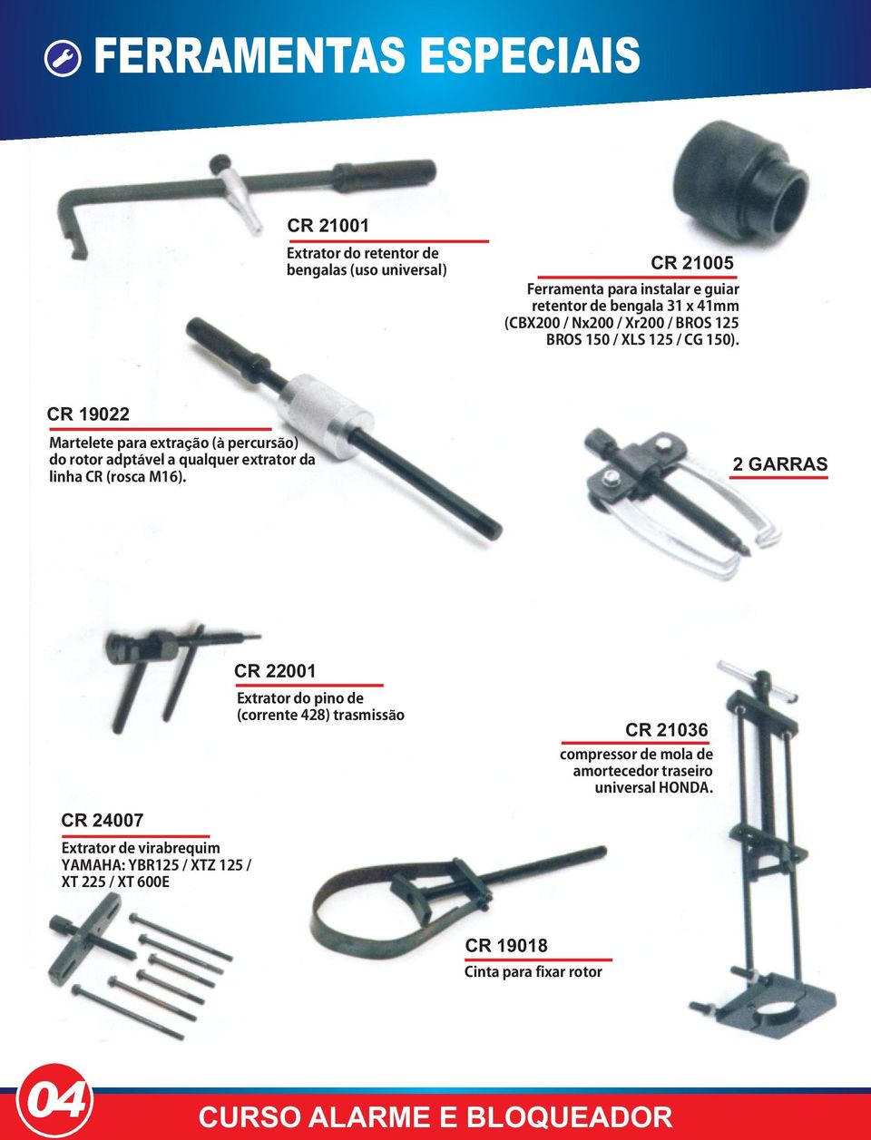 CR 19022 Martelete para extração (à percursão) do rotor adptável a qualquer extrator da linha CR (rosca M16).