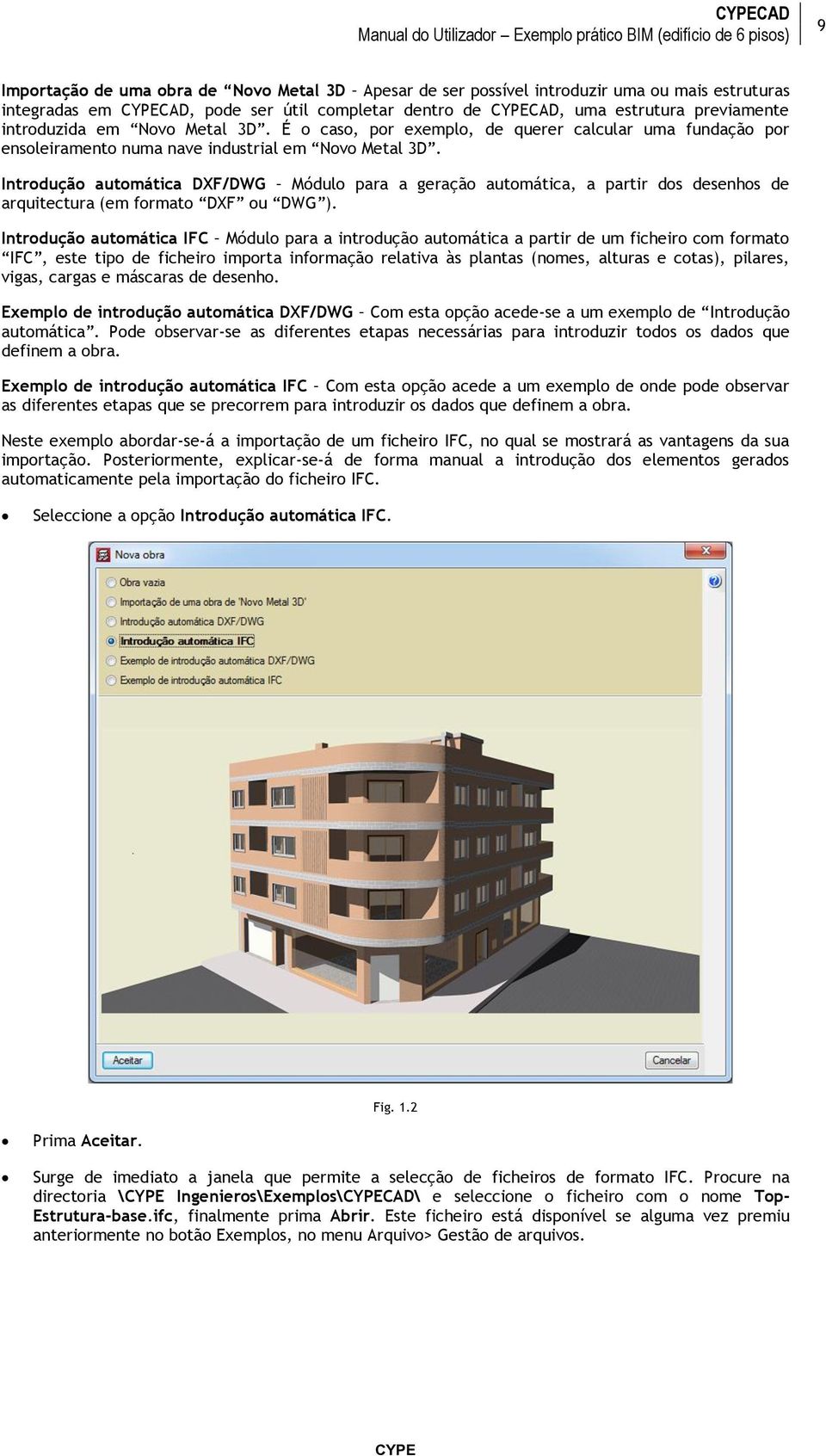 Introdução automática DXF/DWG Módulo para a geração automática, a partir dos desenhos de arquitectura (em formato DXF ou DWG ).