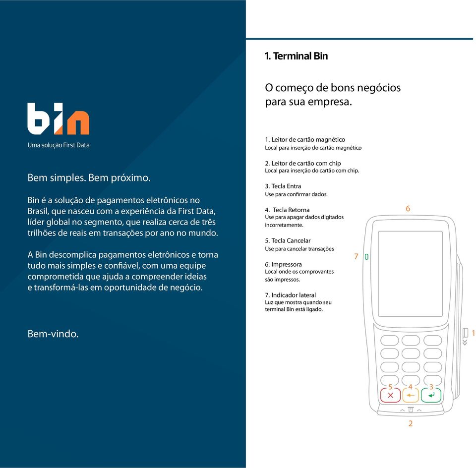 A Bin descomplica pagamentos eletrônicos e torna tudo mais simples e confiável, com uma equipe comprometida que ajuda a compreender ideias e transformá-las em oportunidade de negócio. 1.