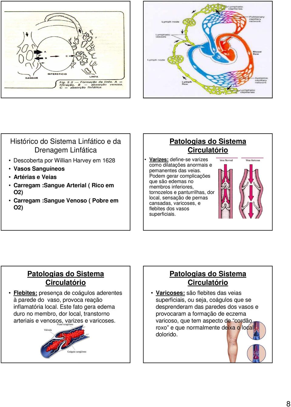 Podem gerar complicações que são edemas no membros inferiores, tornozelos e panturrilhas, dor local, sensação de pernas cansadas, varicoses, e flebites dos vasos superficiais.