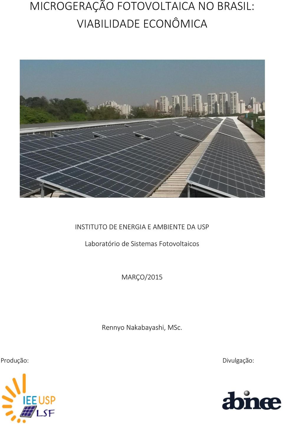 Laboratório de Sistemas Fotovoltaicos MARÇO/2015