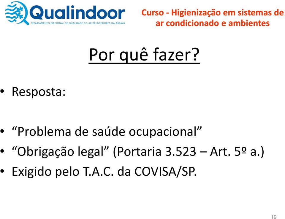 ocupacional Obrigação legal