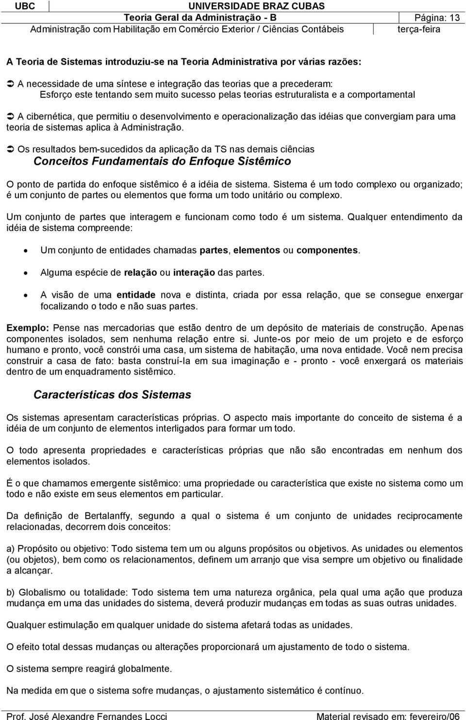 sistemas aplica à Administração.