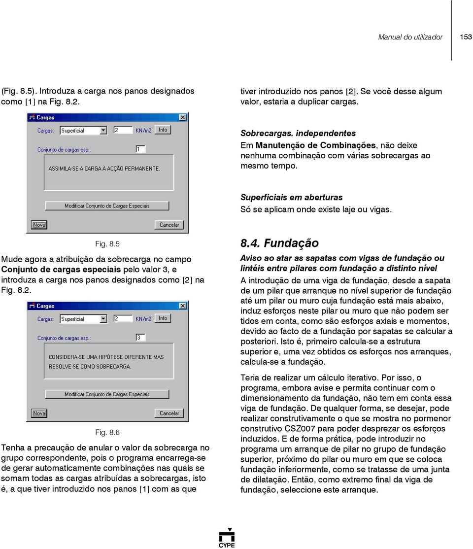 5 Mude agora a atribuição da sobrecarga no campo Conjunto de cargas especiais pelo valor 3, e introduza a carga nos panos designados como [2] na Fig. 8.