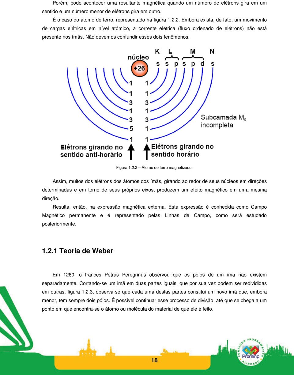 Figura 1.2.2 Átomo de ferro magnetizado.