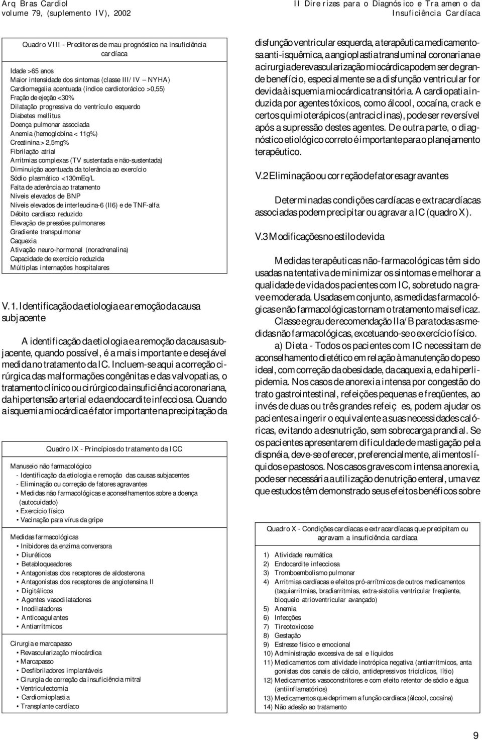 Creatinina > 2,5mg% Fibrilação atrial Arritmias complexas (TV sustentada e não-sustentada) Diminuição acentuada da tolerância ao exercício Sódio plasmático <130mEq/L Falta de aderência ao tratamento