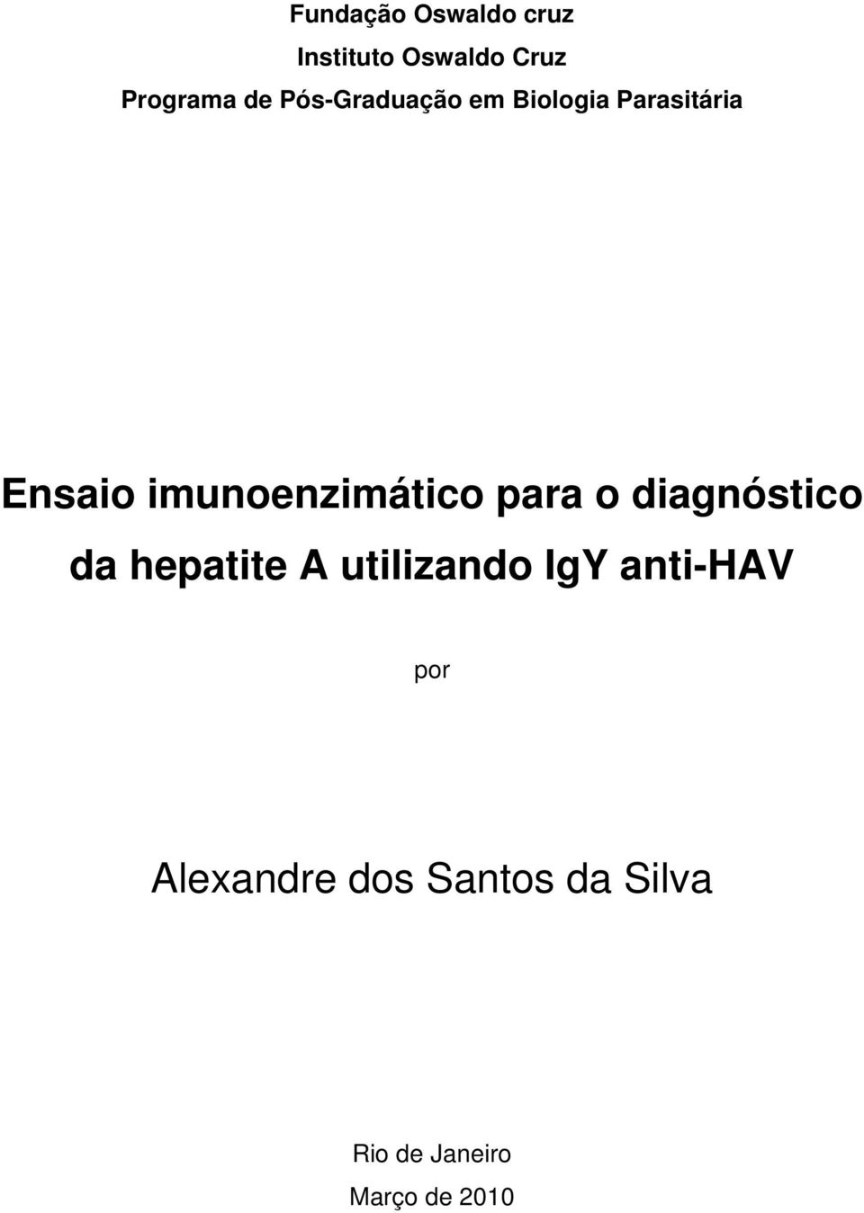 imunoenzimático para o diagnóstico da hepatite A utilizando