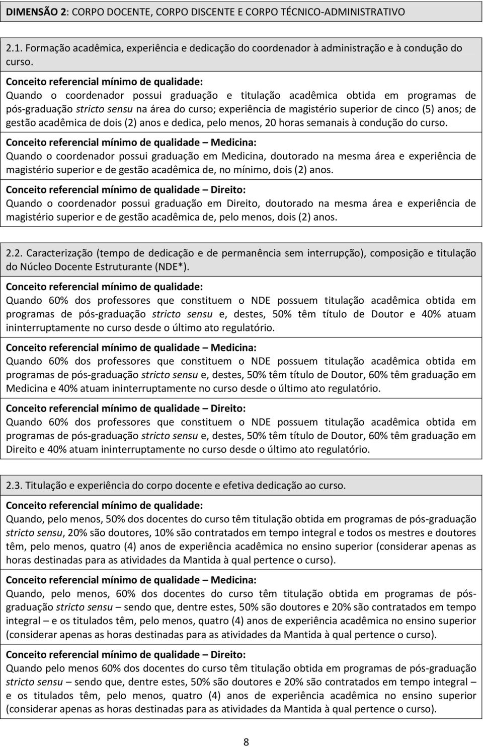 acadêmica de dois (2) anos e dedica, pelo menos, 20 horas semanais à condução do curso.