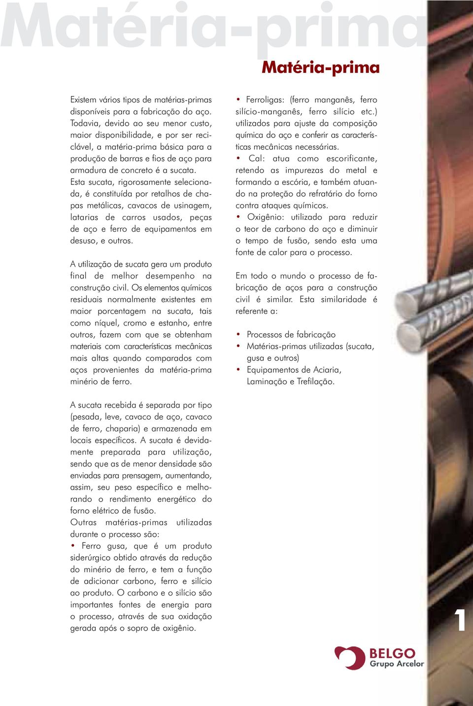 Esta sucata, rigorosamente selecionada, é constituída por retalhos de chapas metálicas, cavacos de usinagem, latarias de carros usados, peças de aço e ferro de equipamentos em desuso, e outros.