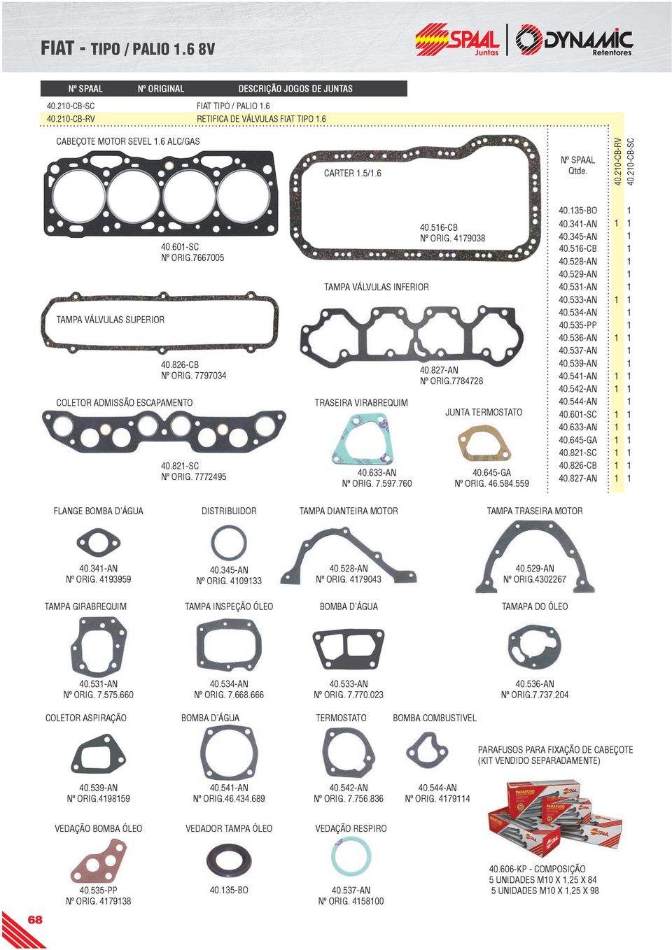 633-AN Nº ORIG. 7.597.760 40.56-CB Nº ORIG. 479038 40.827-AN Nº ORIG.7784728 JUNTA TERMOSTATO 40.645-GA Nº ORIG. 46.584.559 40.35-BO 40.34-AN 40.345-AN 40.56-CB 40.528-AN 40.529-AN 40.53-AN 40.