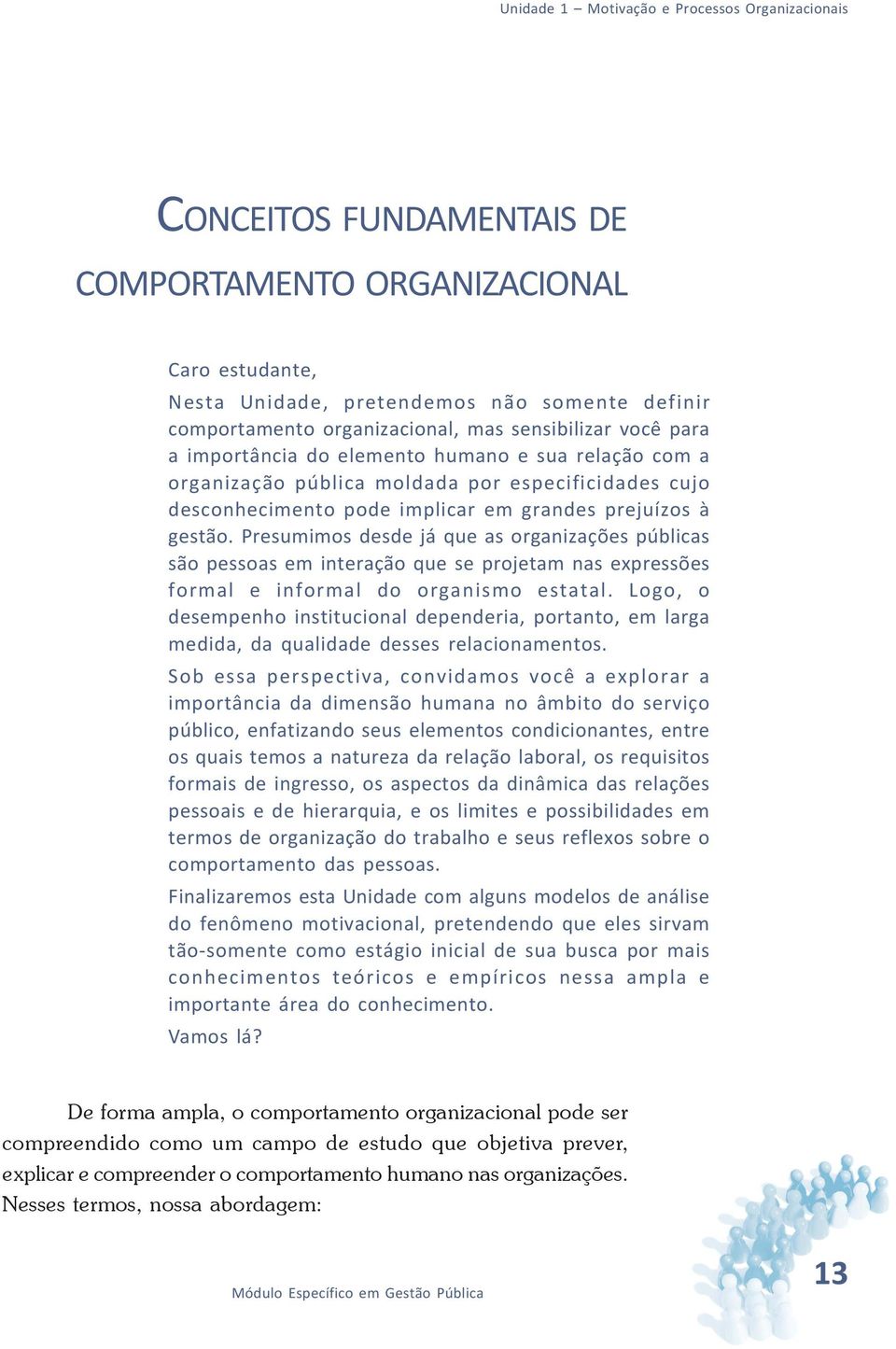 Presumimos desde já que as organizações públicas são pessoas em interação que se projetam nas expressões formal e informal do organismo estatal.