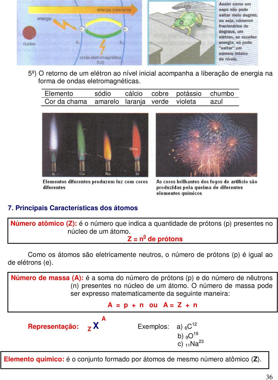 Principais Características dos átomos Número atômico (Z): é o número que indica a quantidade de prótons (p) presentes no núcleo de um átomo.