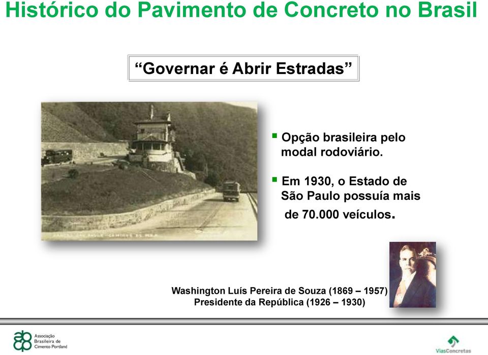 Em 1930, o Estado de São Paulo possuía mais de 70.000 veículos.