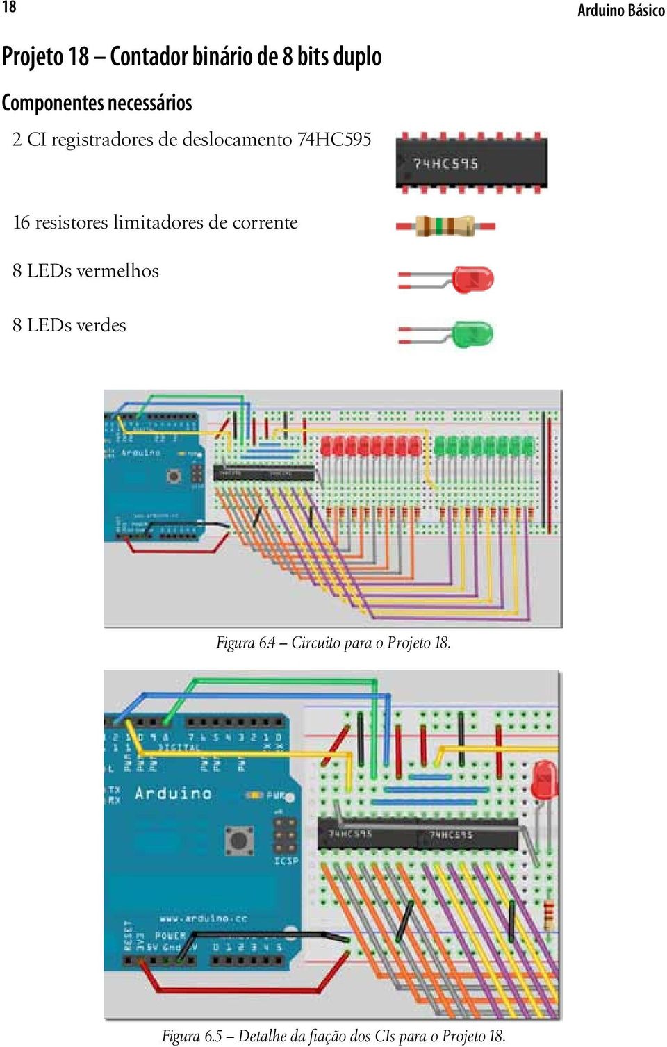 de corrente 8 LEDs vermelhos 8 LEDs verdes Figura 6.