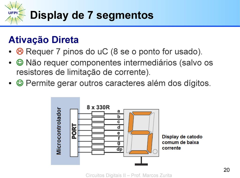 Não requer componentes intermediários (salvo os