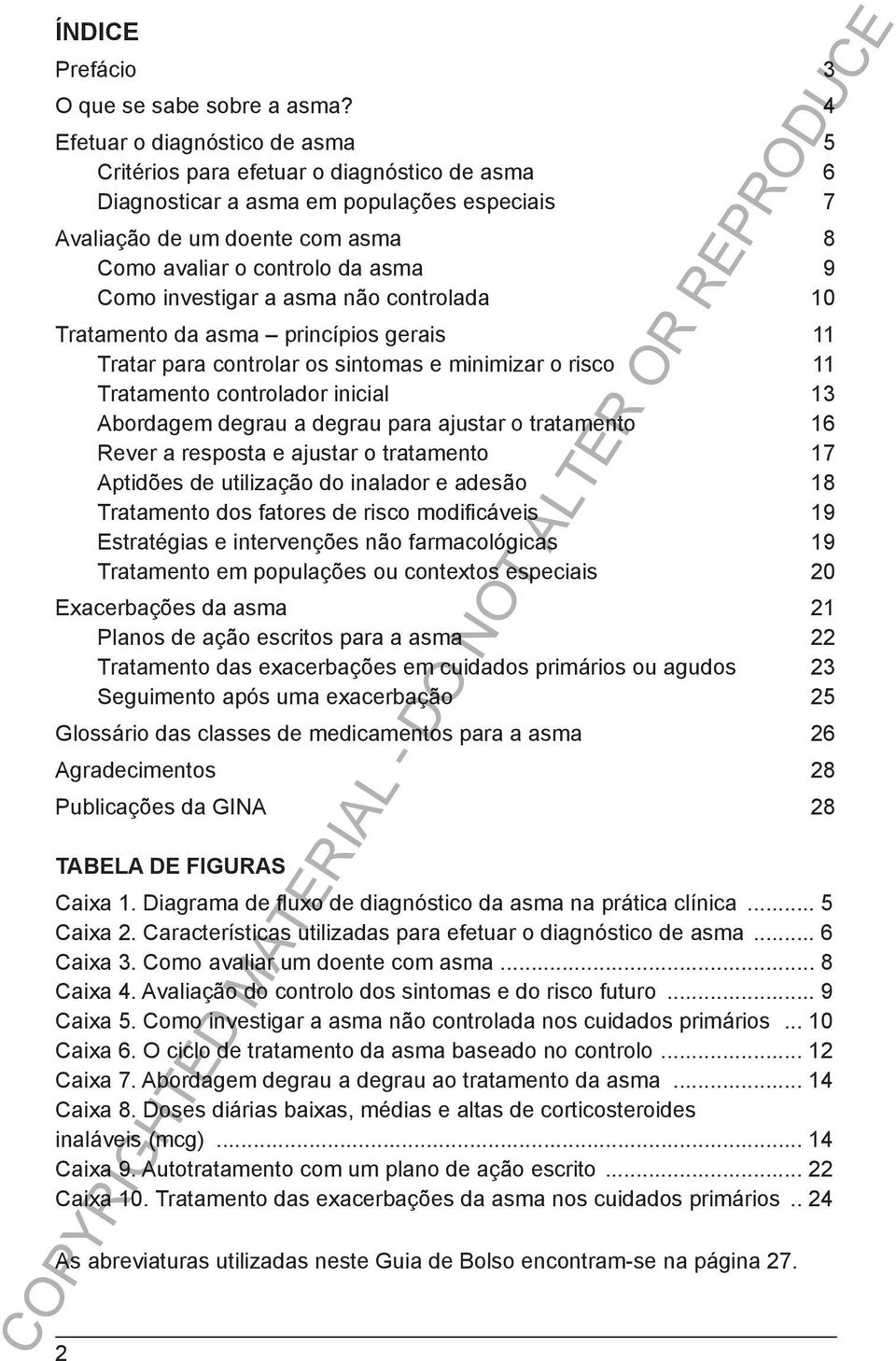 investigar a asma não controlada 10 Tratamento da asma princípios gerais 11 Tratar para controlar os sintomas e minimizar o risco 11 Tratamento controlador inicial 13 Abordagem degrau a degrau para