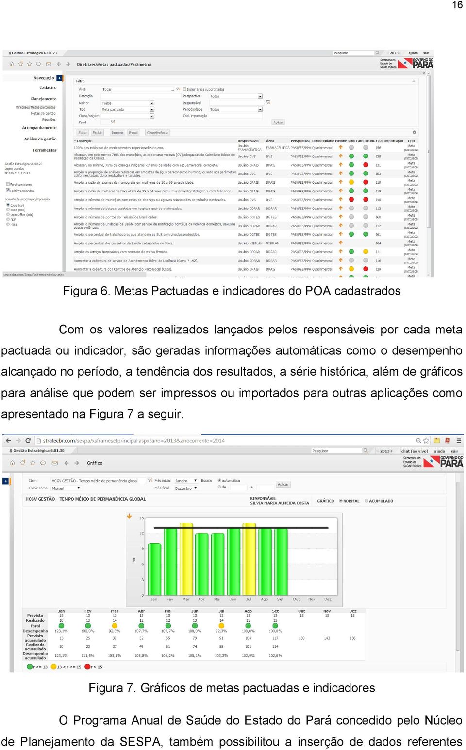 geradas informações automáticas como o desempenho alcançado no período, a tendência dos resultados, a série histórica, além de gráficos para análise