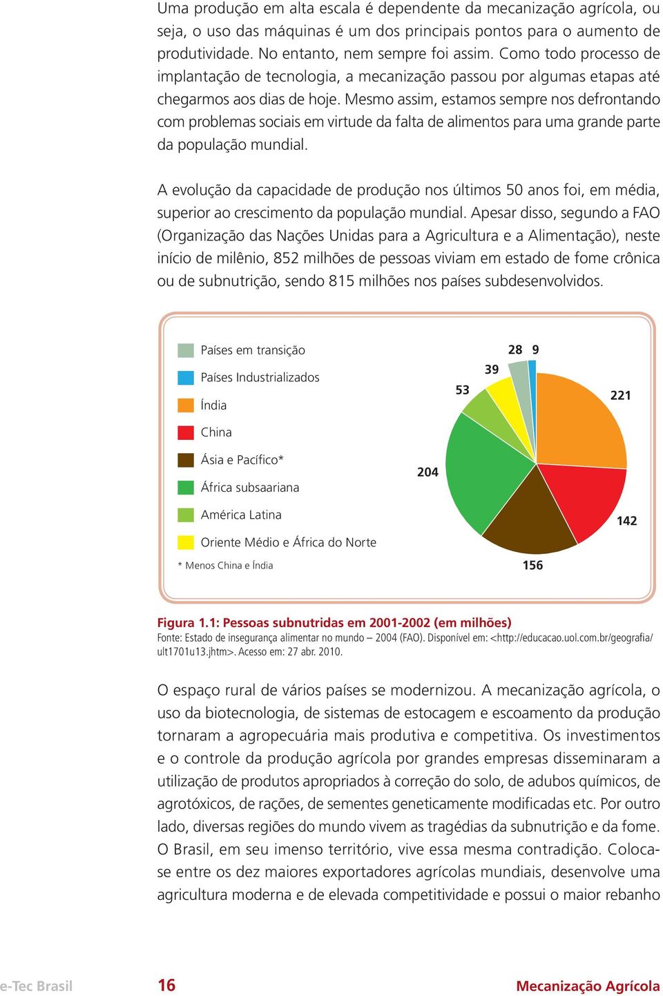 Mesmo assim, estamos sempre nos defrontando com problemas sociais em virtude da falta de alimentos para uma grande parte da população mundial.