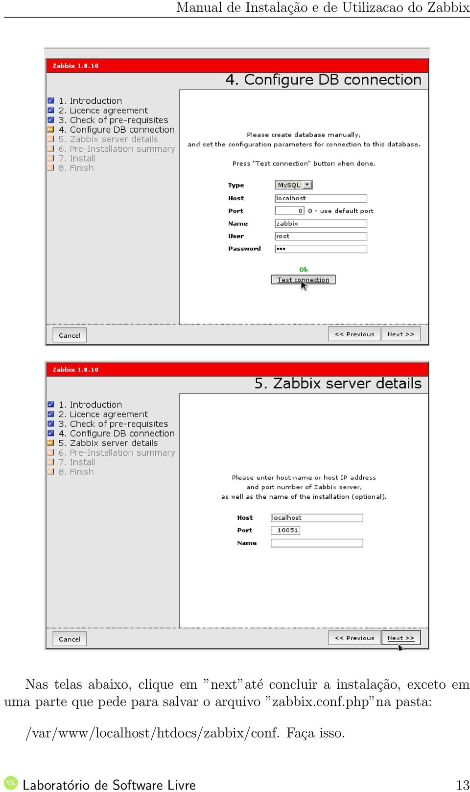 arquivo zabbix.conf.