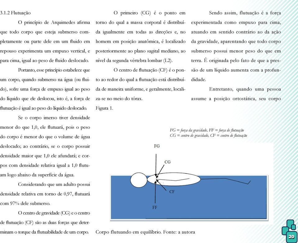 Portanto, esse princípio estabelece que um corpo, quando submerso na água (ou fluido), sofre uma força de empuxo igual ao peso do líquido que ele deslocou, isto é, a força de flutuação é igual ao