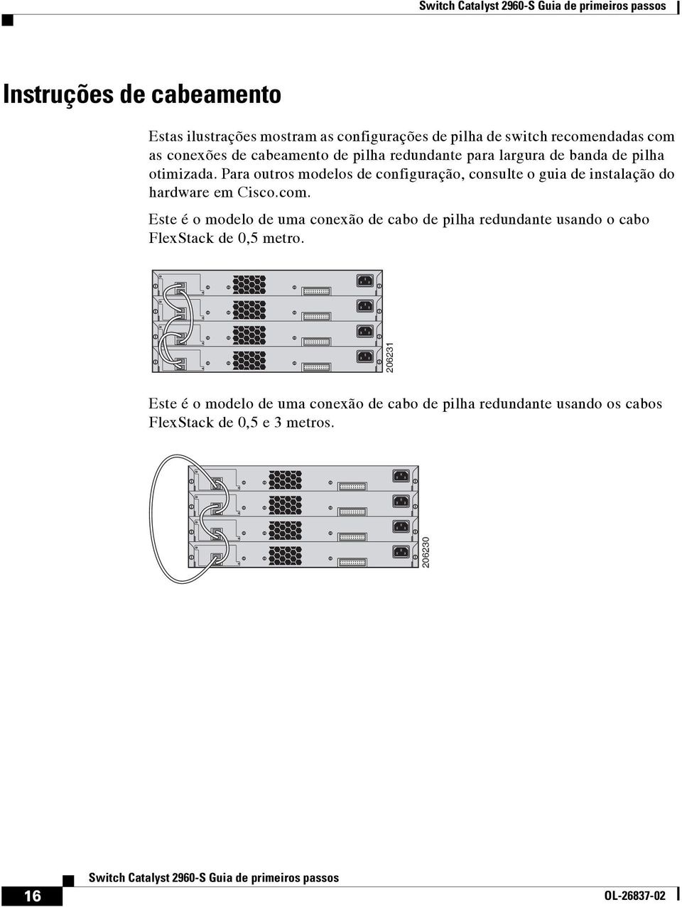 Para outros modelos de configuração, consulte o guia de instalação do hardware em Cisco.com.