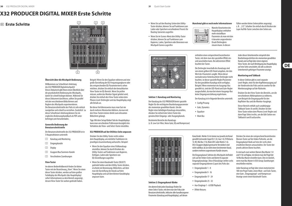 von Mischpult-Szenen zugreifen Manchmal gibt es noch mehr Informationen Dir 05 Dir 06 12 Key In Source Select Manche Einzelseiten des Hauptdisplays enthalten mehr einstellbare Parameter als man mit