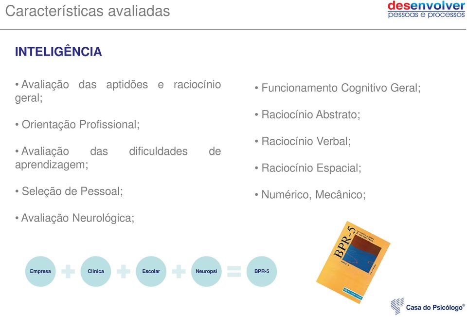 Funcionamento Cognitivo Geral; Raciocínio Abstrato; Raciocínio Verbal;