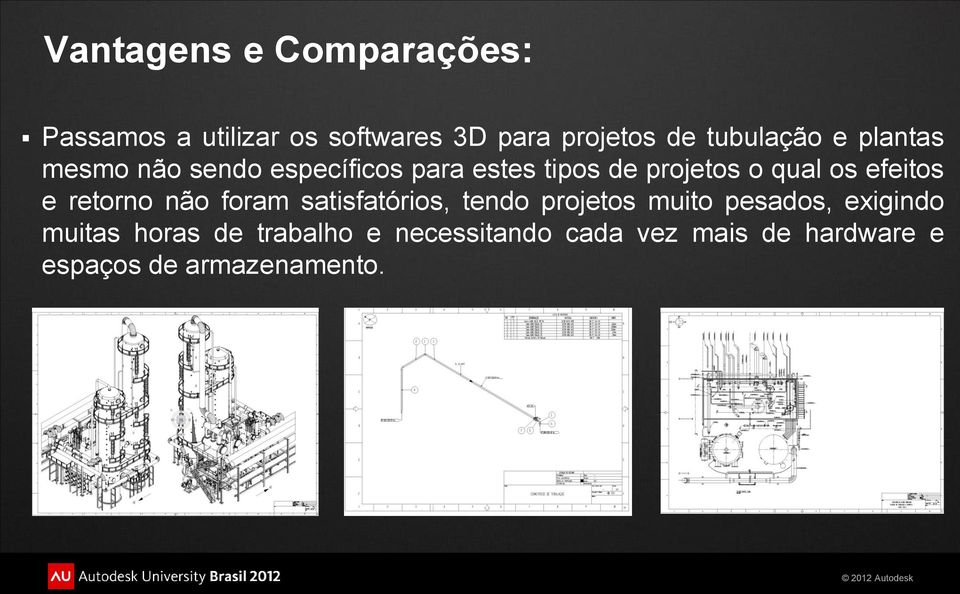 os efeitos e retorno não foram satisfatórios, tendo projetos muito pesados, exigindo