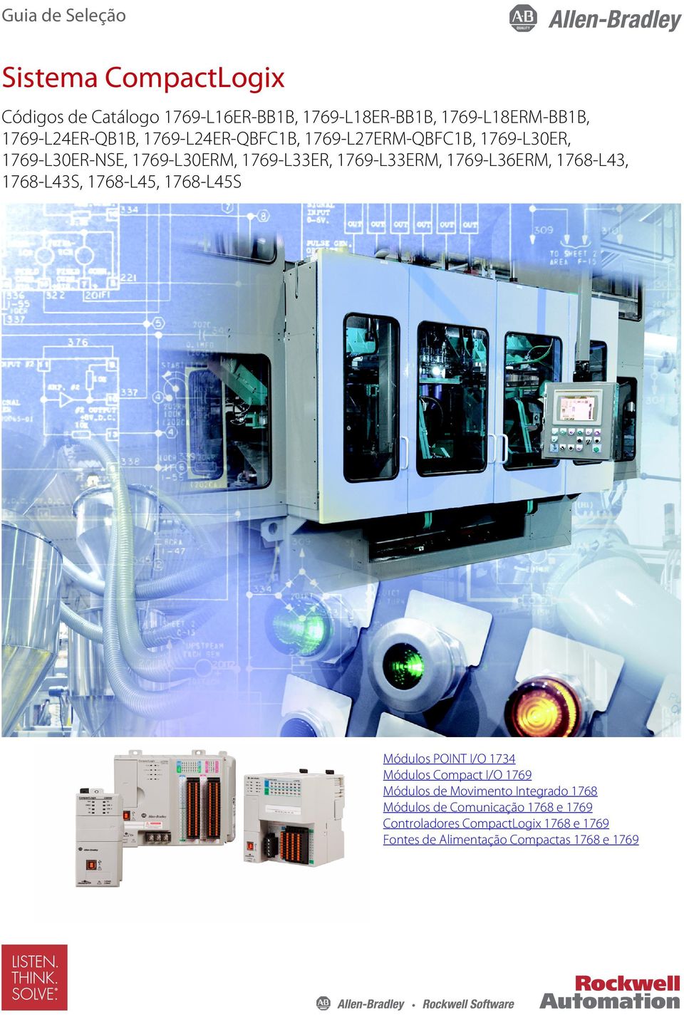 1769-L33ERM, 1769-L36ERM, 176-L43, 176-L43S, 176-L45, 176-L45S Módulos POINT I/O 1734 Módulos Compact I/O 1769 Módulos