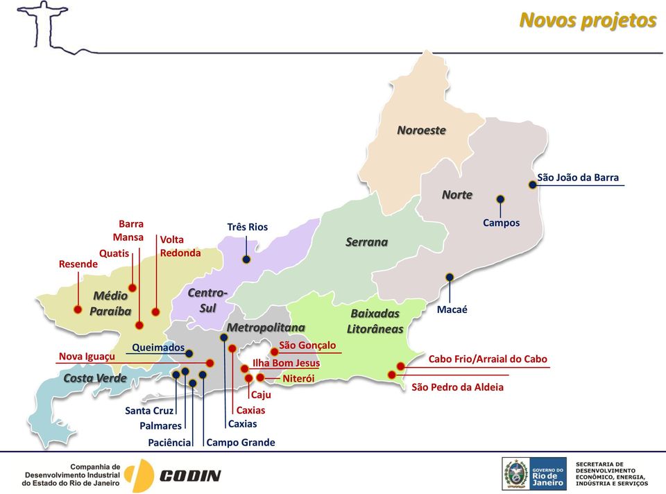 Palmares Paciência Centro- Sul Metropolitana Caju Caxias Caxias Campo Grande São Gonçalo