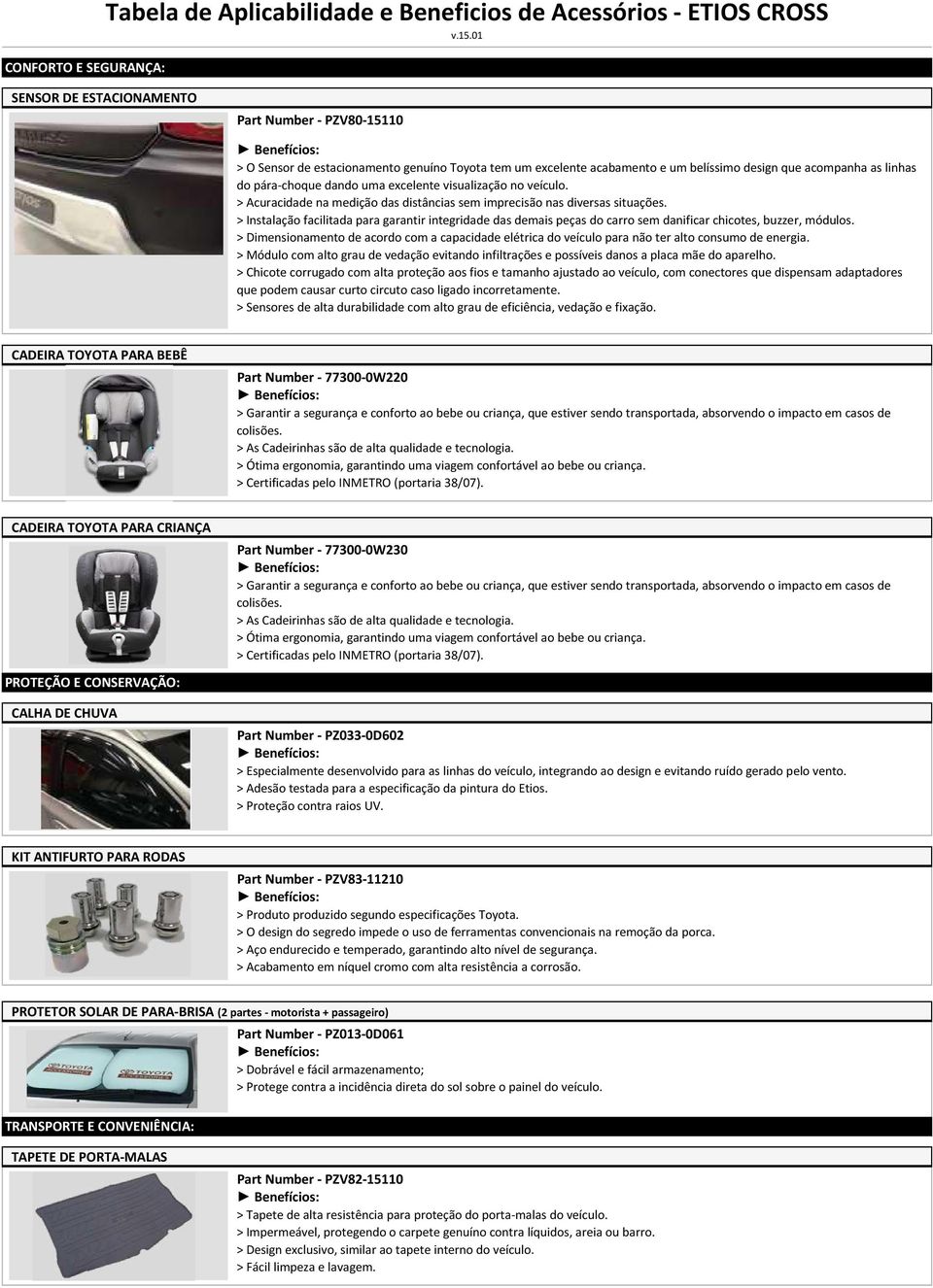 > Instalação facilitada para garantir integridade das demais peças do carro sem danificar chicotes, buzzer, módulos.