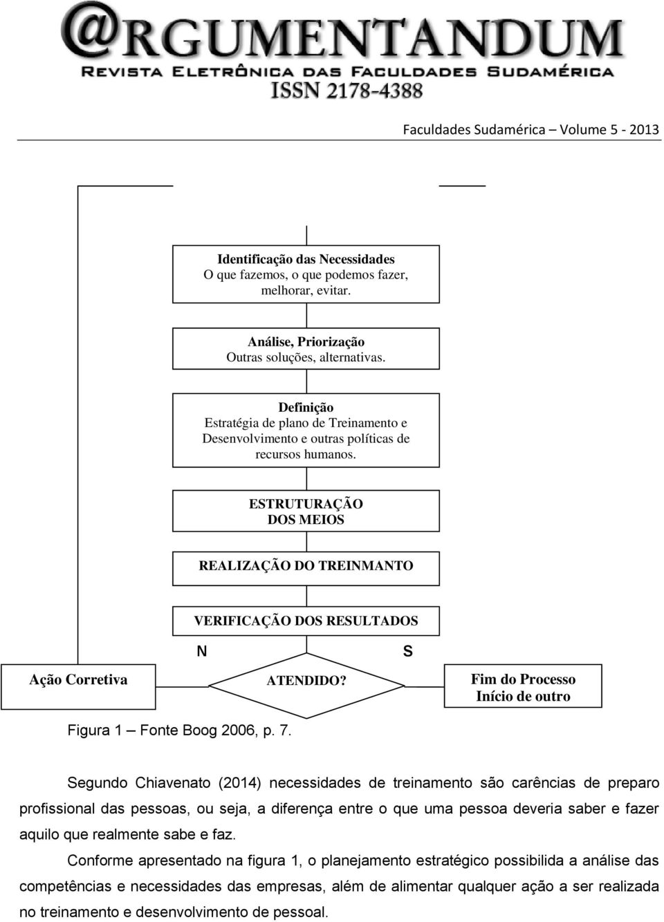 ESTRUTURAÇÃO DOS MEIOS REALIZAÇÃO DO TREINMANTO VERIFICAÇÃO DOS RESULTADOS Ação Corretiva N ATENDIDO? S Fim do Processo Início de outro Figura 1 Fonte Boog 2006, p. 7.