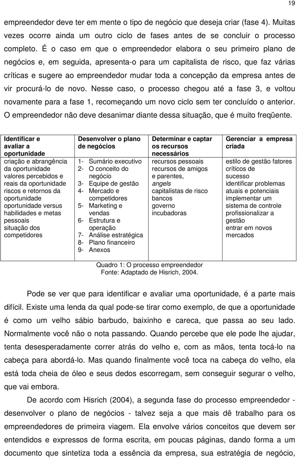 concepção da empresa antes de vir procurá-lo de novo. Nesse caso, o processo chegou até a fase 3, e voltou novamente para a fase 1, recomeçando um novo ciclo sem ter concluído o anterior.