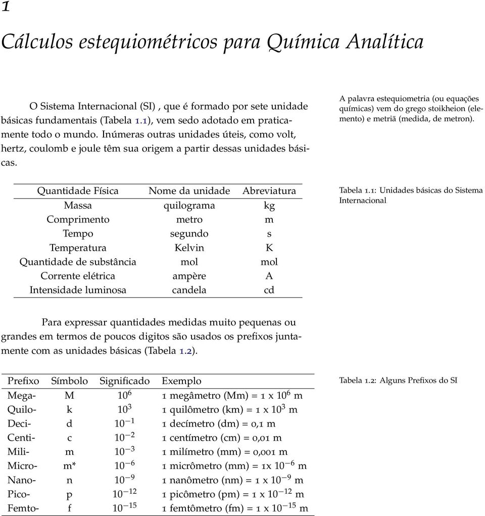 A palavra estequiometria (ou equações químicas) vem do grego stoikheion (elemento) e metriā (medida, de metron).