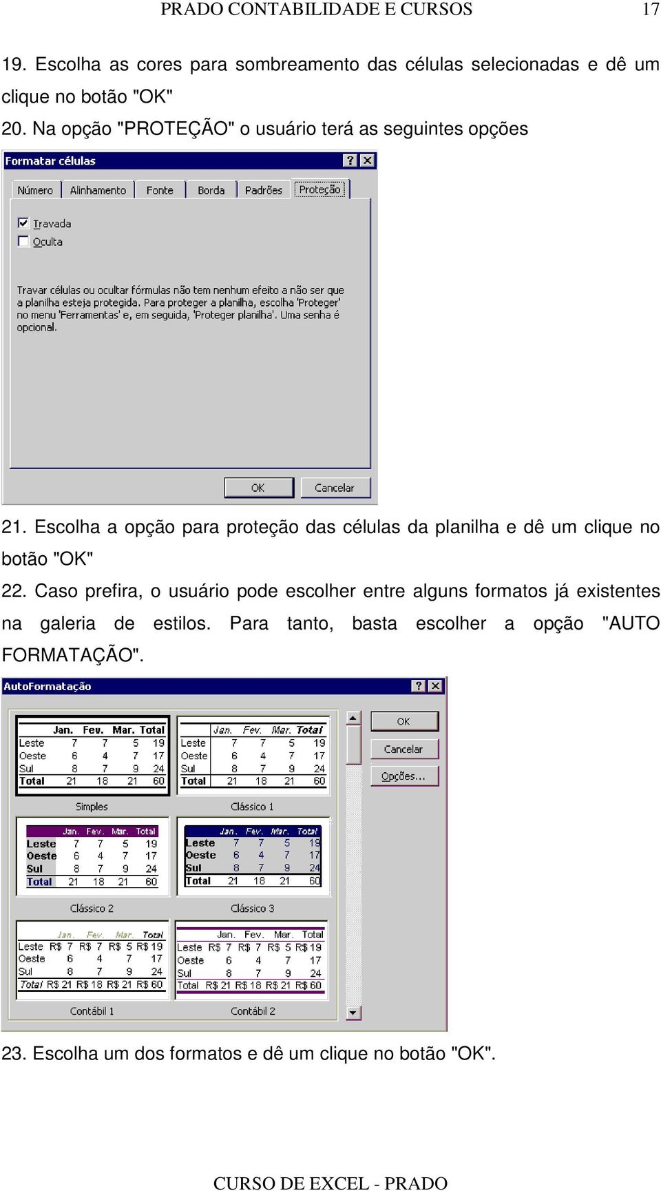 Escolha a opção para proteção das células da planilha e dê um clique no botão "OK" 22.