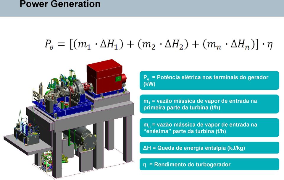 m n = vazão mássica de vapor de entrada na enésima parte da turbina