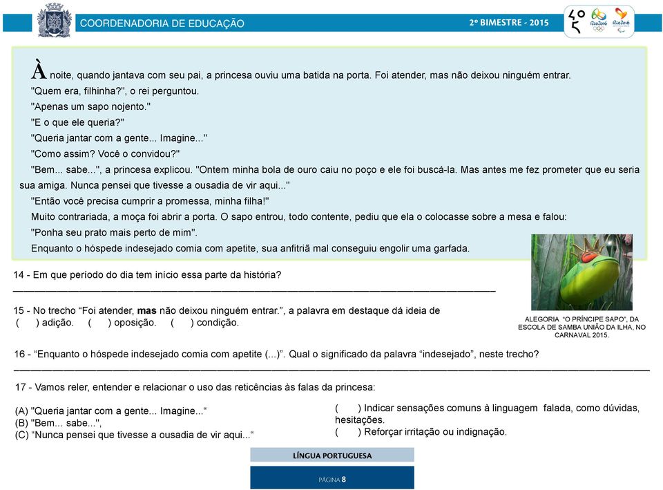 Mas antes me fez prometer que eu seria sua amiga. Nunca pensei que tivesse a ousadia de vir aqui..." "Então você precisa cumprir a promessa, minha filha!" Muito contrariada, a moça foi abrir a porta.