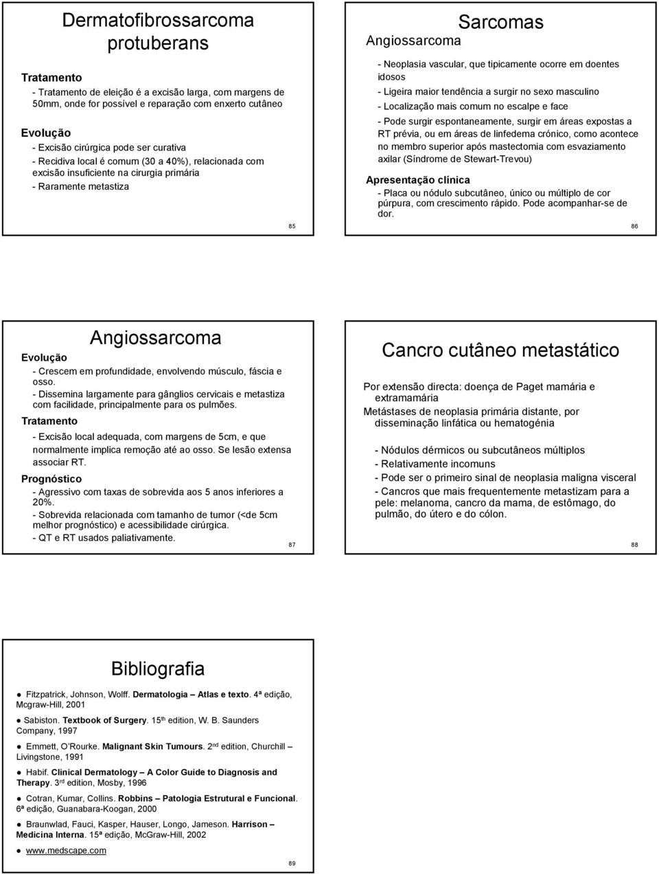 doentes idosos - Ligeira maior tendência a surgir no sexo masculino - Localização mais comum no escalpe e face - Pode surgir espontaneamente, surgir em áreas expostas a RT prévia, ou em áreas de