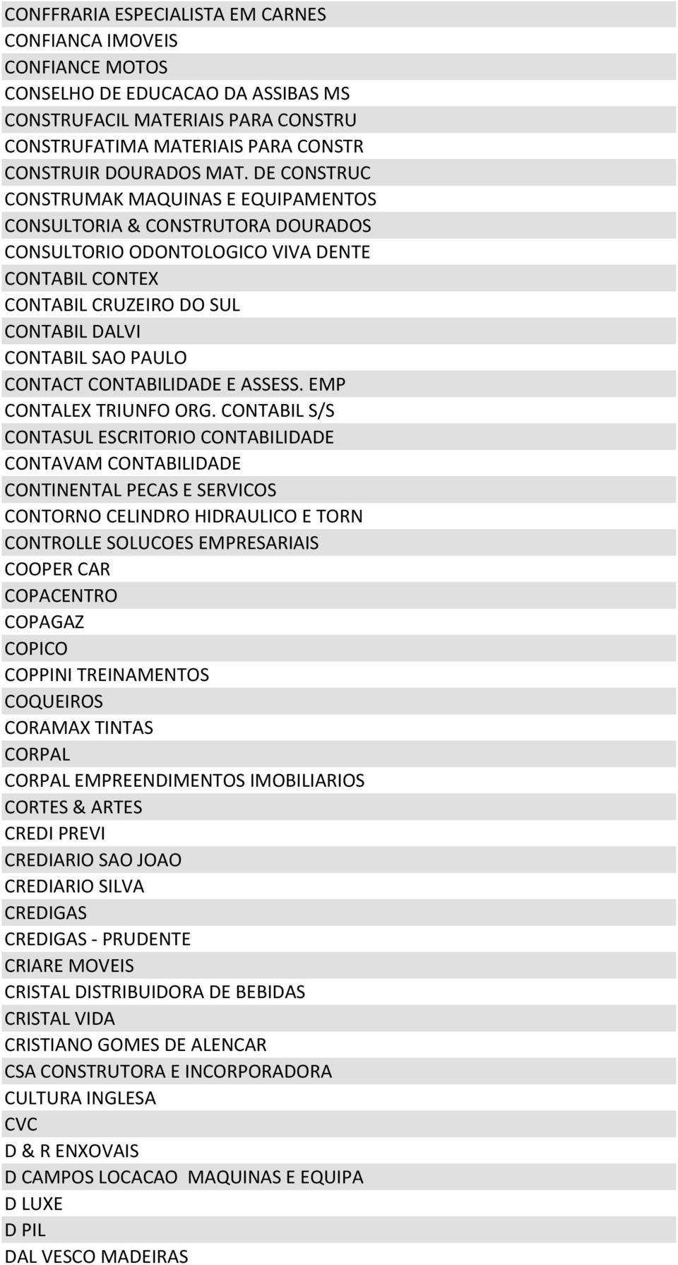 CONTACT CONTABILIDADE E ASSESS. EMP CONTALEX TRIUNFO ORG.