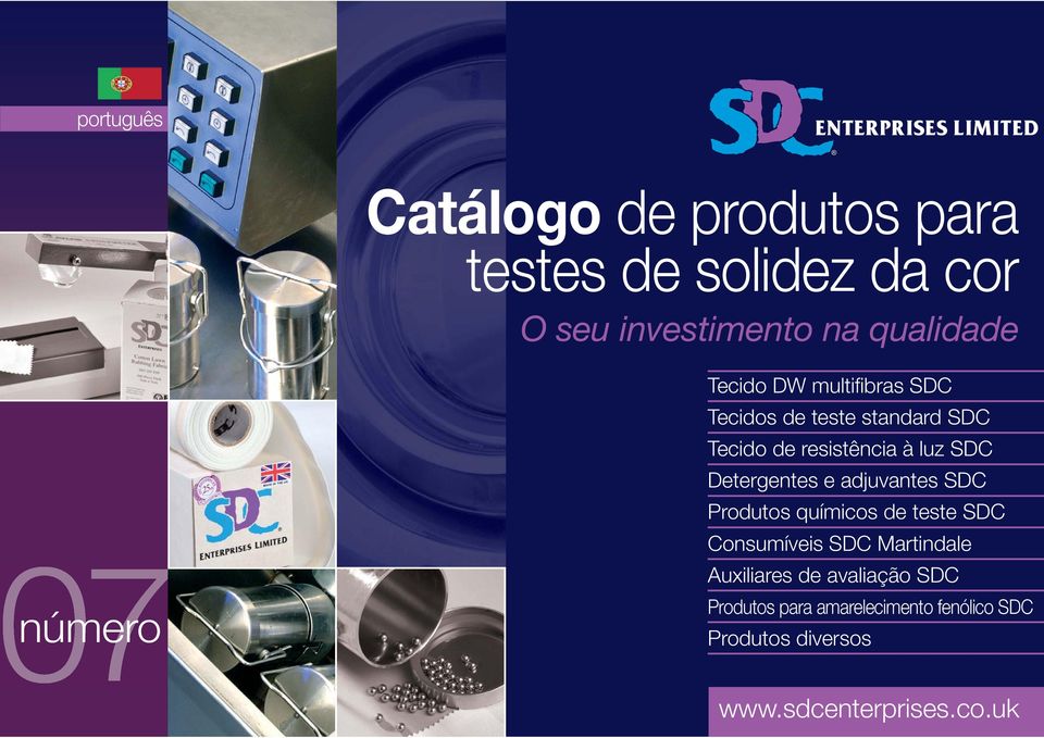 luz SDC Detergentes e adjuvantes SDC Produtos químicos de teste SDC Consumíveis SDC Martindale