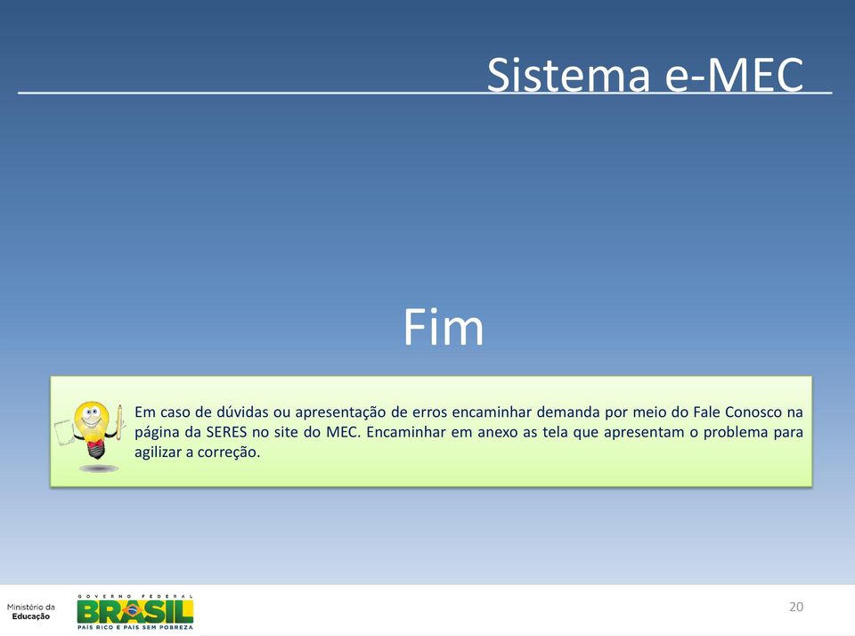 página da SERES no site do MEC.