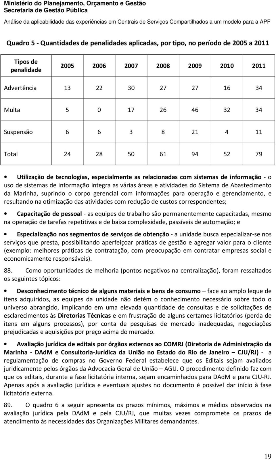 atividades do Sistema de Abastecimento da Marinha, suprindo o corpo gerencial com informações para operação e gerenciamento, e resultando na otimização das atividades com redução de custos