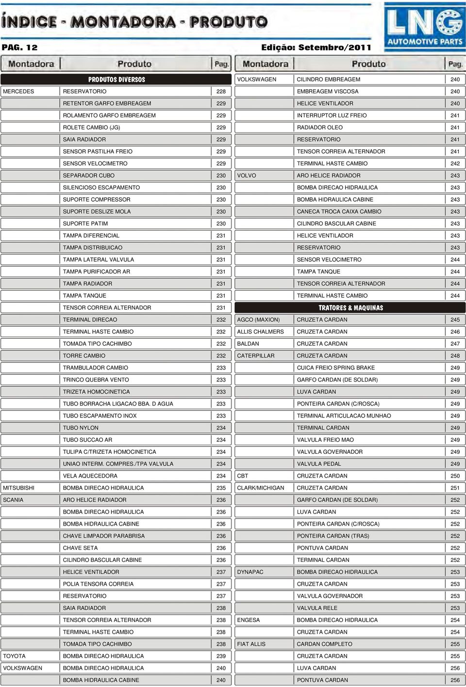 TERMINAL HASTE CAMBIO 242 SEPARADOR CUBO 230 VOLVO ARO HELICE RADIADOR 243 SILENCIOSO ESCAPAMENTO 230 BOMBA DIRECAO HIDRAULICA 243 SUPORTE COMPRESSOR 230 BOMBA HIDRAULICA CABINE 243 SUPORTE DESLIZE