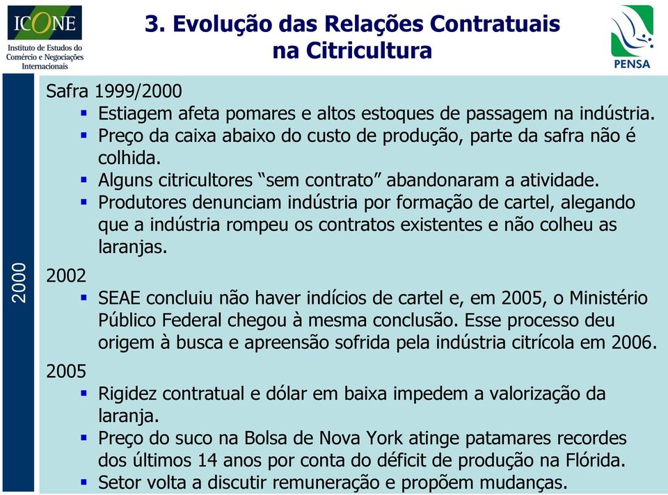 Produtores denunciam indústria por formação de cartel, alegando que a indústria rompeu os contratos existentes e não colheu as laranjas.