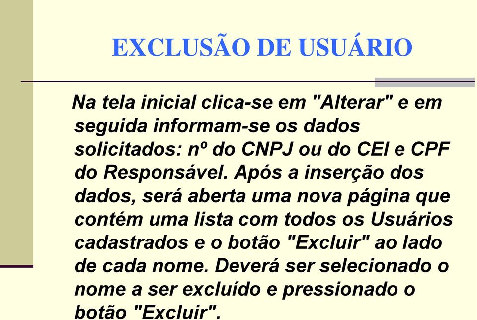 Após a inserção dos dados, será aberta uma nova página que contém uma lista com todos os