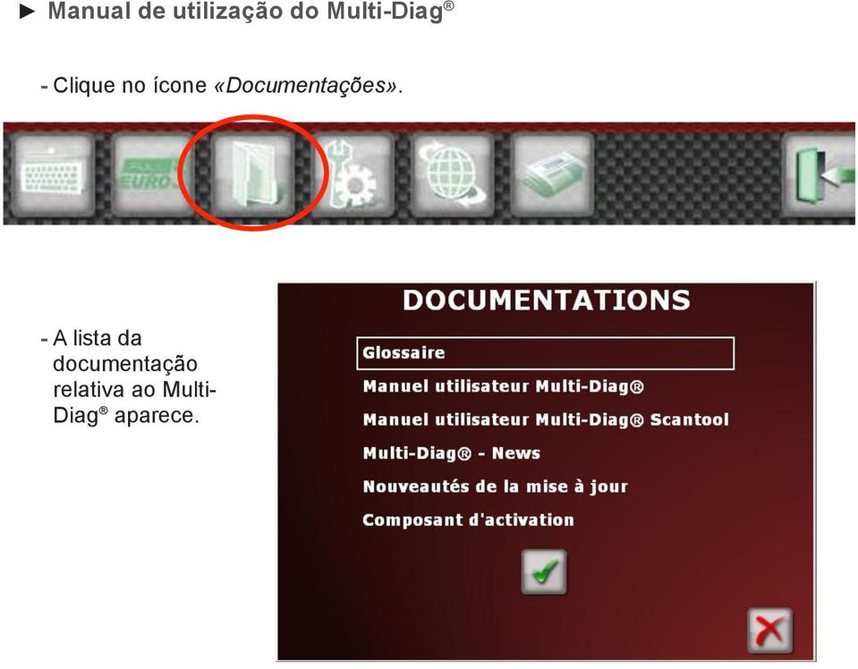 «Documentações».