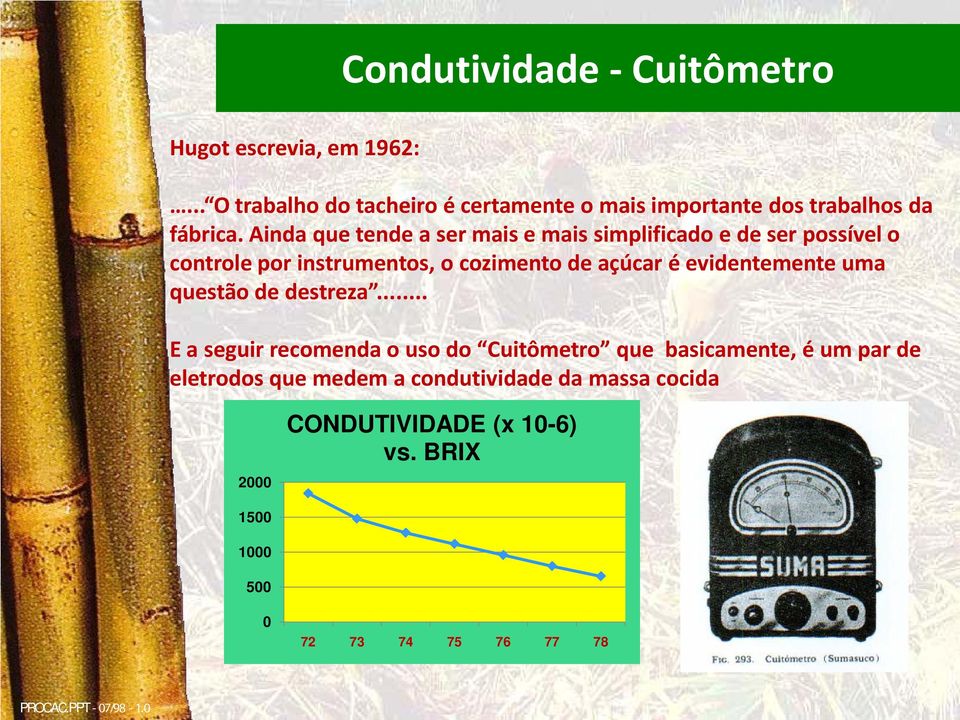 Ainda que tende a ser mais e mais simplificado e de ser possível o controle por instrumentos, o cozimento de açúcar é