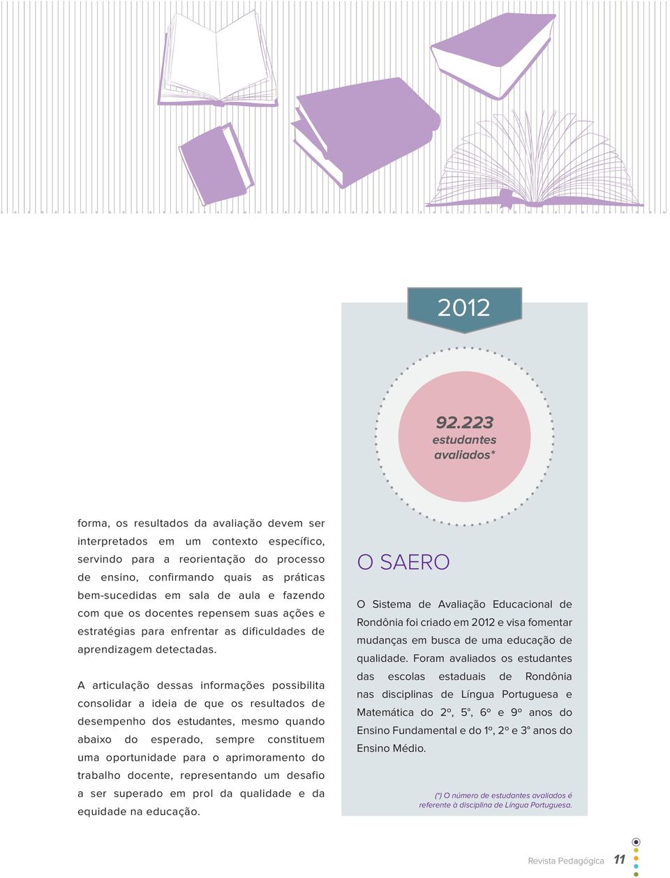 bem-sucedidas em sala de aula e fazendo com que os docentes repensem suas ações e estratégias para enfrentar as dificuldades de aprendizagem detectadas.