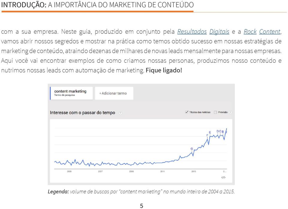 sucesso em nossas estratégias de marketing de conteúdo, atraindo dezenas de milhares de novas leads mensalmente para nossas empresas.