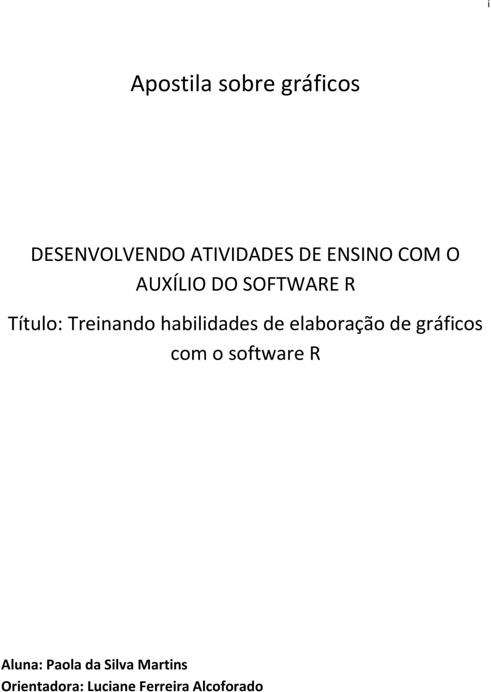 habilidades de elaboração de gráficos com o software R